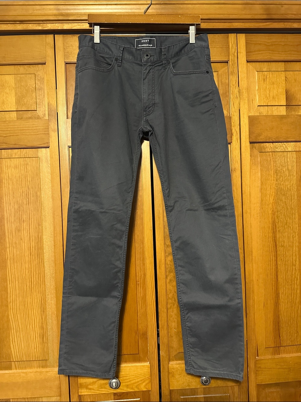 DKNY Men's Charcoal Williamsburg Slim Jeans